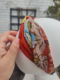 Image 2 of Boho turban Head Band- sari fabric multi mix