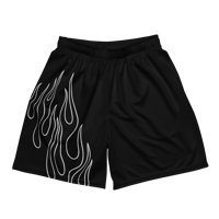 Image 2 of Flame Die mesh shorts