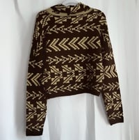 Image 5 of NOBO brown printed long sleeve turtleneck sweater
