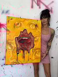 Image 3 of “HONEY BEE” ORIGINAL PAINTING ON CANVAS 22”x28”