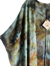 Image 4 of Small Woven Duster Kimono in Forest Goddess Ice Dye
