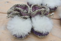 Image 4 of Wool Booties - 0-6 months - Handmade in Ireland