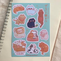 Image 1 of Chonky Cats V4 Sticker Sheet