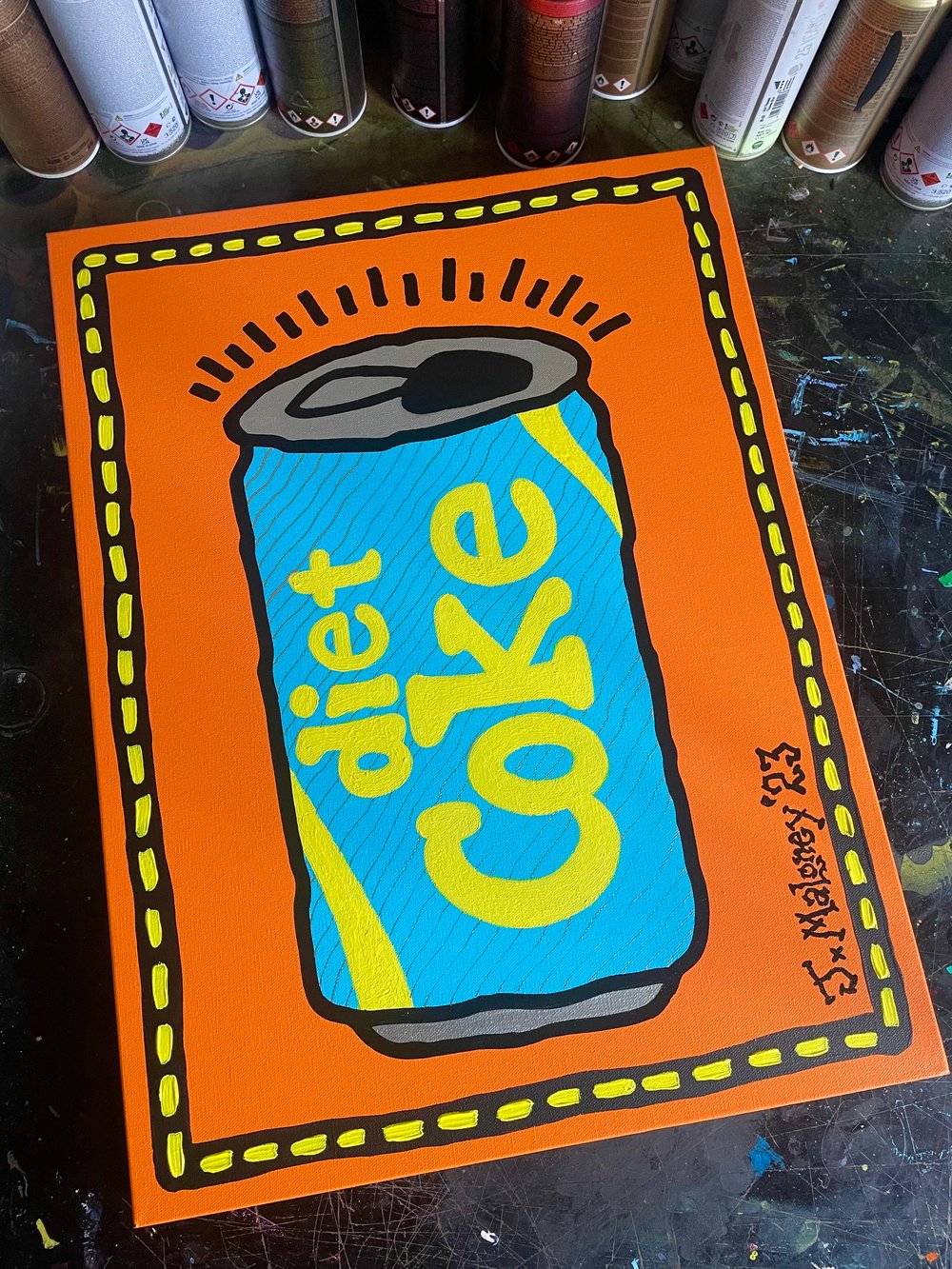 Original 1980s Diet Coke Can Paintings!