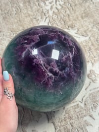 Image 6 of XXL 20LB RAINBOW FLUORITE SPHERE -CHINA- A