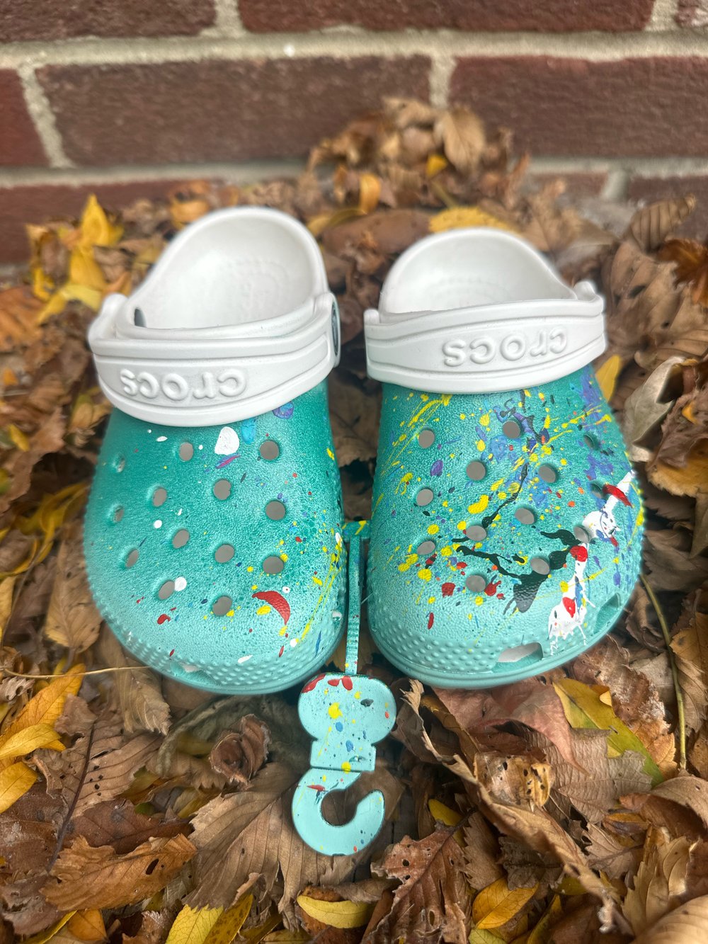 Image of Custom Painted Aqua Kids Cros by Phillip Simpson