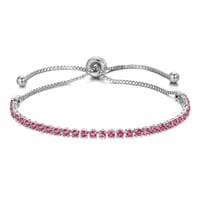 Rhinestone Adjustable Bracelet (Pink)