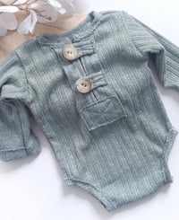 Image 2 of Photoshooting boys bodysuit | Asher-1 | 0-3 months | sage