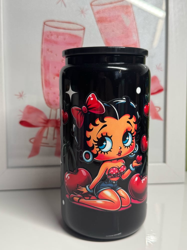 Image of 16oz Black Libby Cup - Betty 