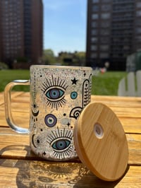 Image 1 of Silver Evil Eyed Snow Globe Cup