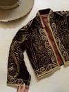 vintage velvet embroidered Ottoman crop jacket