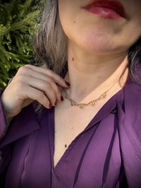 Image 5 of Collier draperie plaqué or, filigrané, début 1900!