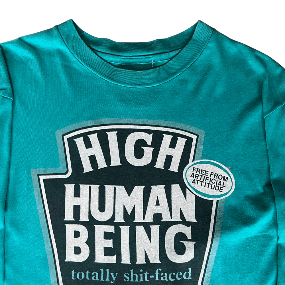 Image of Original Morgan Penn ‘High Human’ early 90s rave longsleeve T Shirt: XL