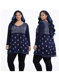 Image 2 of New Large B.L.E.U. Bedazzled top #761*9