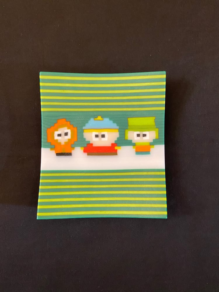 Image of South Park fused glass dish