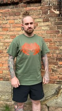 Image 2 of T-SHIRT - Olive/Orange