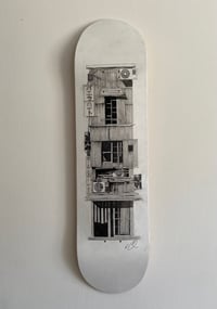 Image 1 of The Tokyo House hand drawn skateboard deck. 