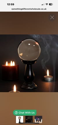 Image 2 of Small Coloured Crystal Ball on stand, Different Colours to choose from 
