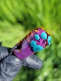 Image 1 of Plum Sunset Paw Bean Pendant