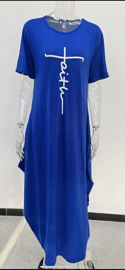 $15.00 Casual Maxi Dress Plus Size (BLUE)