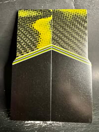 Image 2 of Layered Carbon Fiber & Black Glass Micarta GLOW Segmented Knife Scales