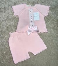 Girls Knitted Link Short Set