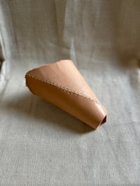 Image 2 of Natural raw edge leather pendant