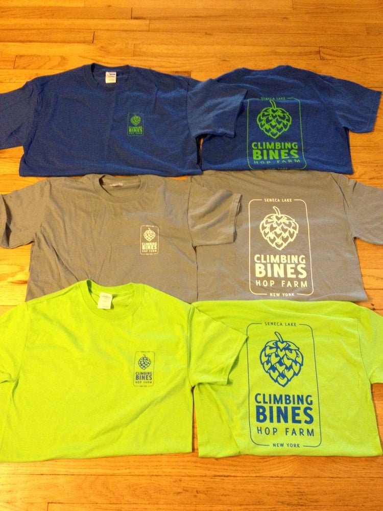 Image of Climbing Bines Men's T's (Small left chest logo, full back print)