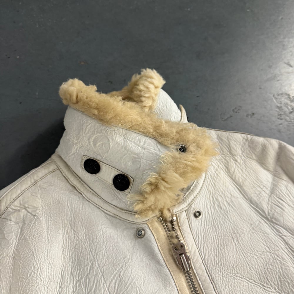 AW 2006 Stone Island Hand Painted Shearling Jacket, size large