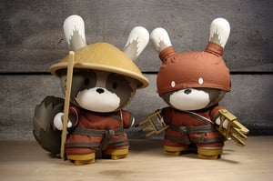 Image of Kidrobot - Raku Dunny Set - Huck Gee - Signed -Rare