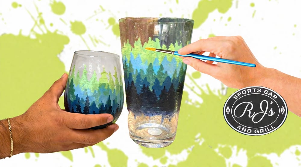 Image of Glass Paint Party Pop Up 4/27 RJ’s Sports Bar Methuen, MA