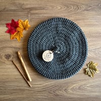 Crochet beret - Grey