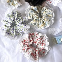 Image 2 of Lacy Scrunchies - Floral (Large)
