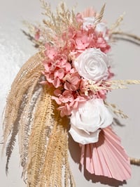 Image 8 of  Delicate Blush and White Dried Floral Hoop