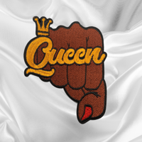 Queen Embroidered Iron On Patch