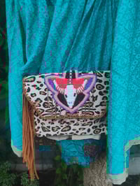 Image 9 of Barca Bag - cream leopard with trim  wear in waist or cross body