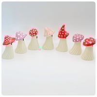 Image 4 of Red/ Pink Mushroom Ghosts 6-7 cm