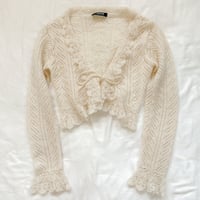 Image 1 of morgan de toi knitted front tie cardigan