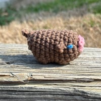 Image 4 of Crochet Pig Brown