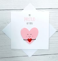 Image 1 of So Proud of You Handmade Card - Inspirational Card for Achievement or Milestones