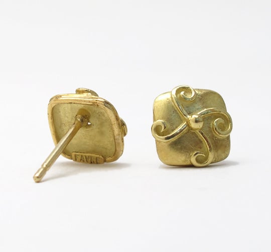Image of Antique Square 18k Earrings