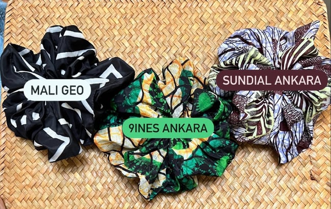 upcycled jumbo scrunchies (assorted prints)