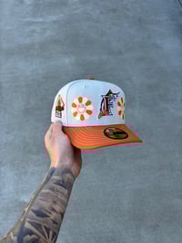 Image 6 of RUST ORANGE VISOR MULTI TONE MIAMI MARLINS CUSTOM FITTED CAP