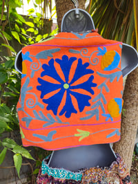 Image 4 of New York Embroidered Waistcoat Top orange with blue 6-12