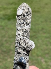 Image 11 of Coated Quartz Point & Calcite Specimen #2545