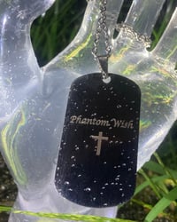 Image 4 of Engraved Dragon Wing dog tag necklace 