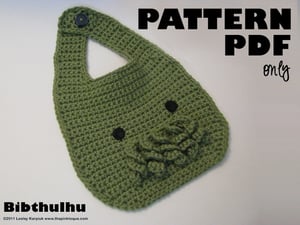 Image of Bibthulhu Cthulhu Baby Bib AND Purse - CROCHET PDF PATTERN