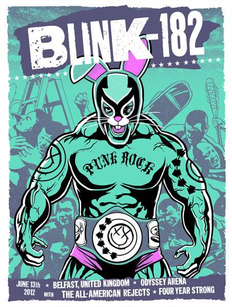 Blink 182 tour poster shops