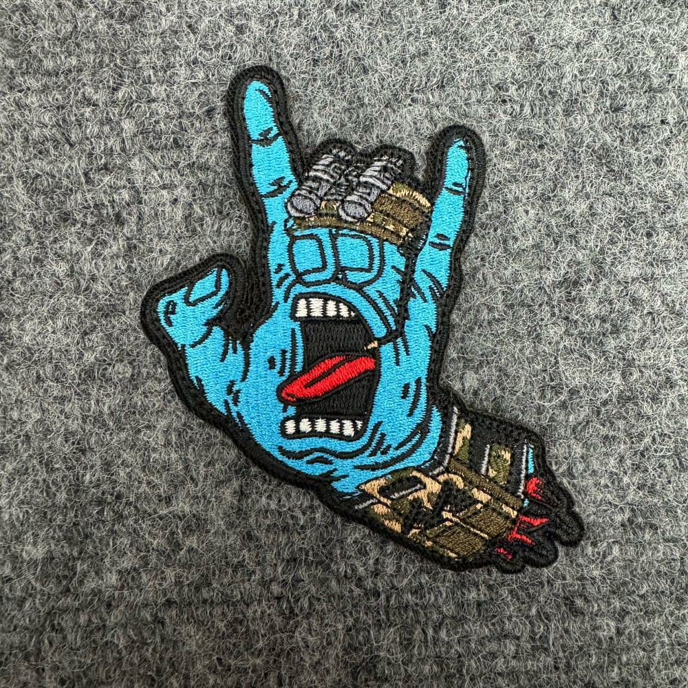 Blue Screaming Hand Patch