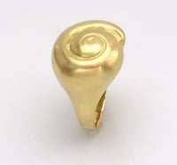 Image 3 of Bold Snail Shell Ring 18k 